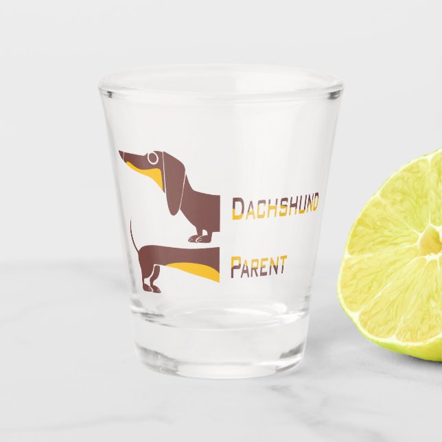 Funny niedliche Dackel für Langhundeeltern Schnapsglas (Vorderseite)