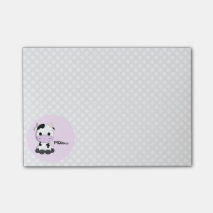 Funny niedliche Kuh Cartoon polka dot girls Post-it Klebezettel