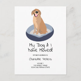 Funny niedliche Labrador Hunde-Illustration bewegt Ankündigungspostkarte