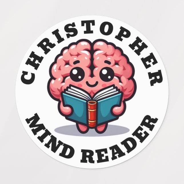 Funny Niedliche Personalisierte Mind Reader Beklei Etiketten (Design 5)