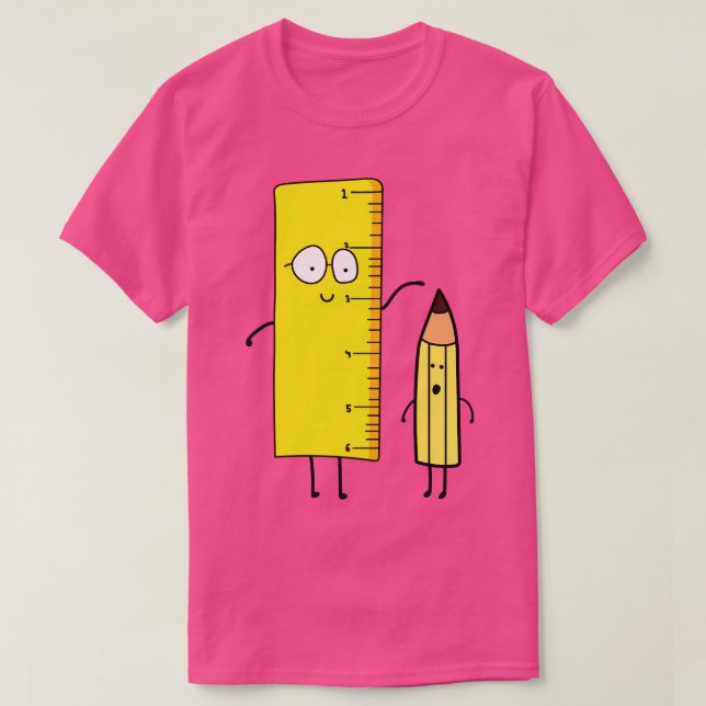 Funny Niedliche Regelmaßnahmen ein Stift T-Shirt (Design vorne)