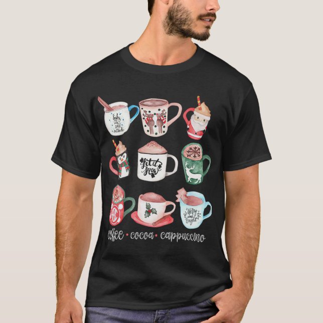 Funny Niedliche Weihnachten Tasse trinken heißen K T-Shirt (Vorderseite)