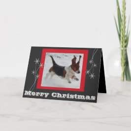 Funny & Niedliche Weihnachtskarte mit Jumping Bass Feiertagskarte
