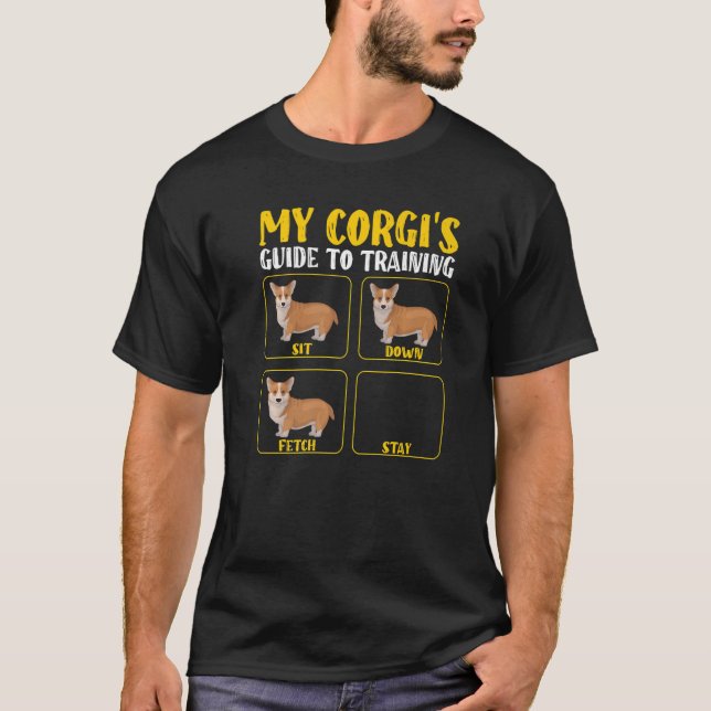 Funny niedlicher Corgi Führer zu trainieren Mama P T-Shirt (Vorderseite)
