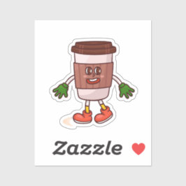 Funny Niedlicher Kaffee Aufkleber