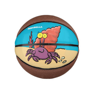 Funny niedlicher lila Cartoon Einsiedlerkrabbe Mini Basketball