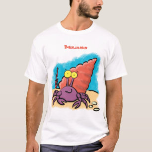 Funny niedlicher lila Cartoon Einsiedlerkrabbe T-Shirt