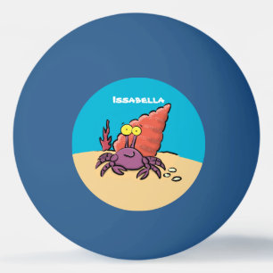 Funny niedlicher lila Cartoon Einsiedlerkrabbe Tischtennisball