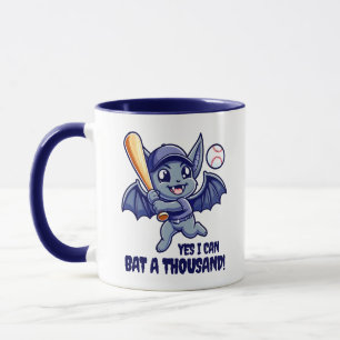 Funny Niedliches Bat Yes I Can Bat a Tausend! Tasse