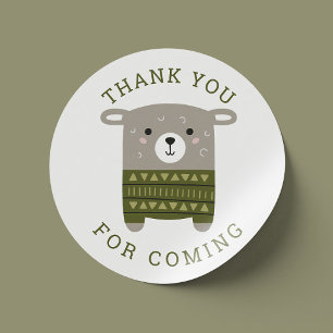 Funny niedliches Schaf. Kinderzoo Geburtstag Gebur Runder Aufkleber