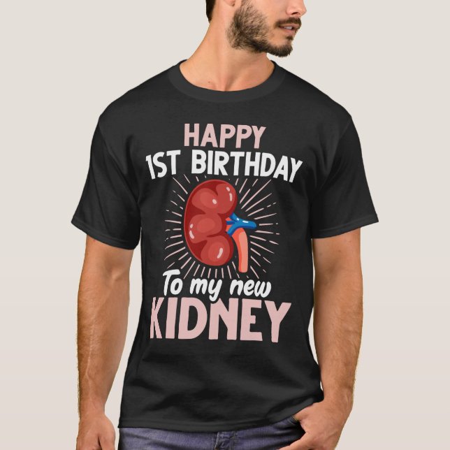 Funny Niere Transplantat Jubiläum T-Shirt (Vorderseite)