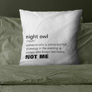 Funny Night Owl Throw Kissen