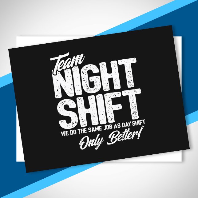 Funny Night Shift Meme - Team Night Shift Postkarte (Von Creator hochgeladen)