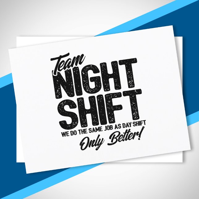 Funny Night Shift Meme - Team Night Shift Postkarte (Von Creator hochgeladen)