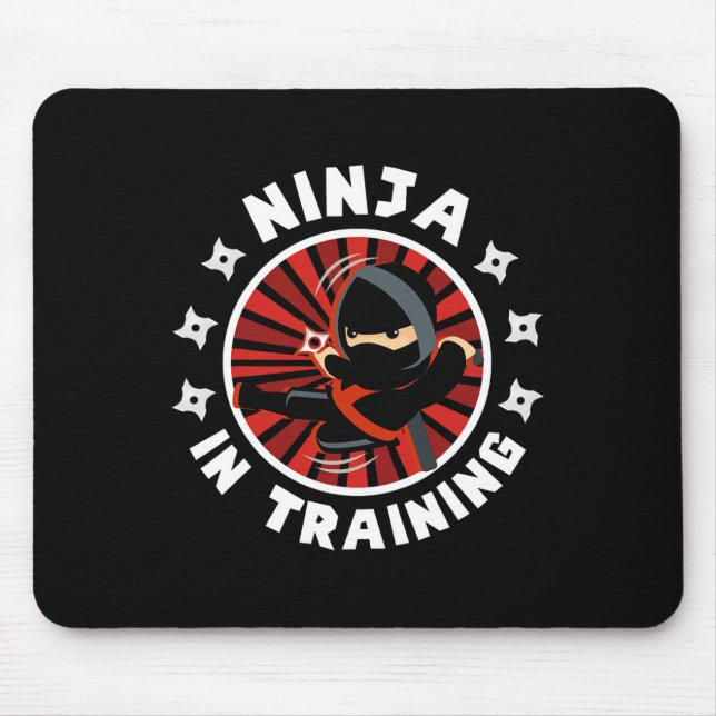 Funny Ninja im Training Karate Lover Kampfkünste Mousepad (Vorne)