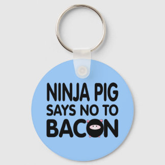 Funny Ninja Pig sagt Nein zu Bacon Schlüsselanhänger