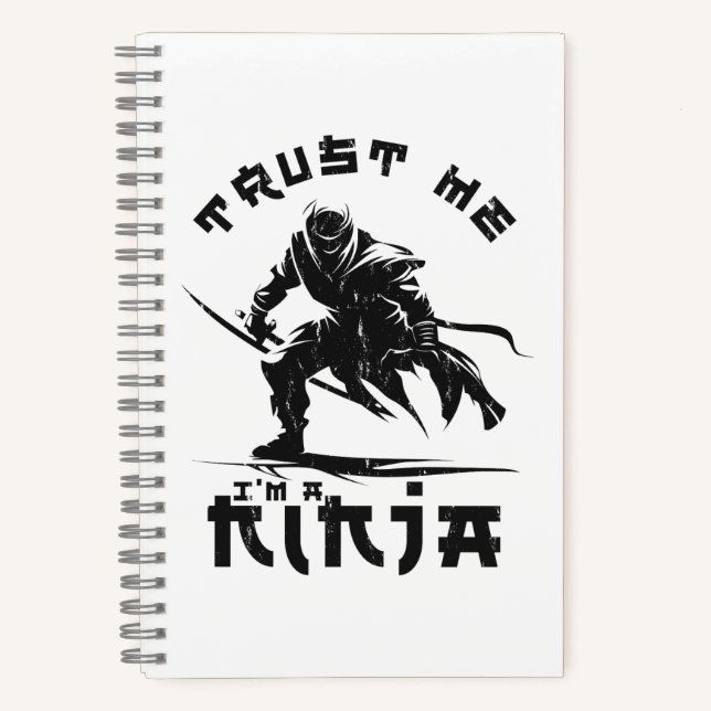 Funny Ninja Zitat Notizbuch (Vorderseite)