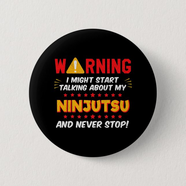 Funny Ninjutsu Martial Arts Joke Button (Vorderseite)