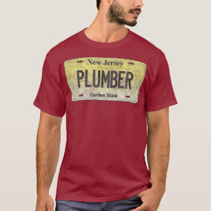 Funny NJ Staat Vanity License Plakat PLUMBER T-Shirt