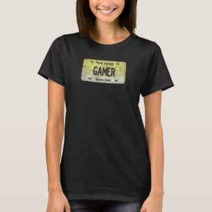 Funny Nj Staat Vanity License Plate Gamer T-Shirt