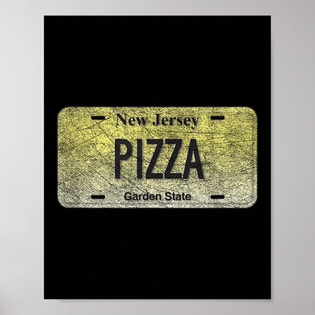Funny Nj State Vanity License Plate Zza  Poster (Vorne)