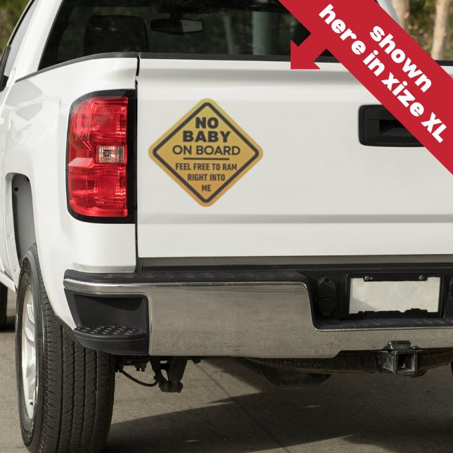 Funny No Baby an Bord Erwachsene Kaution Stoßfänge Aufkleber (Von Creator hochgeladen)