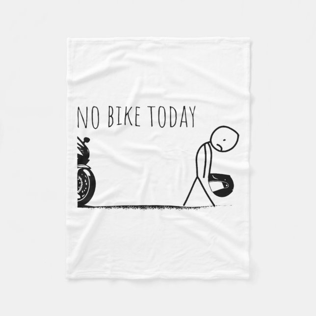 Funny No Bike Today  Fleecedecke (Vorderseite)