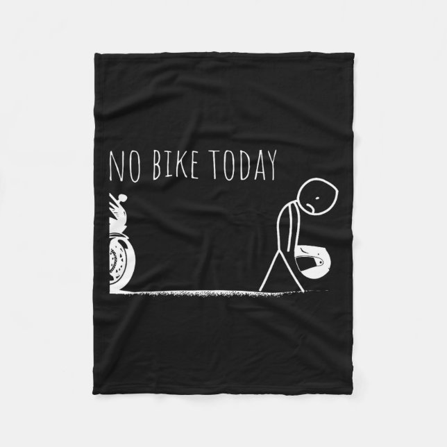 Funny No Bike Today  Fleecedecke (Vorderseite)