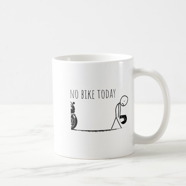 Funny No Bike Today  Kaffeetasse (Rechts)