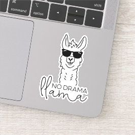 Funny No Drama Cool Llama Sticker