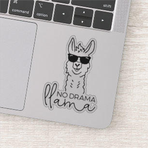 Funny No Drama Cool Llama Sticker