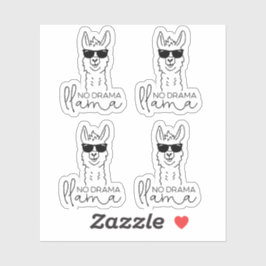 Funny No Drama Cool Llama Sticker