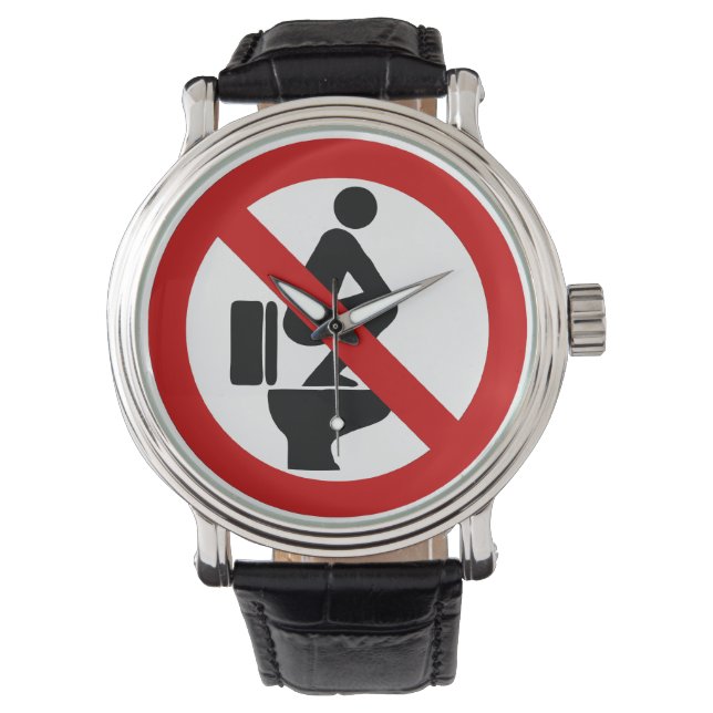 Funny NO Feed on Seat ⚠ Thai ⚠ Armbanduhr (Vorderseite)