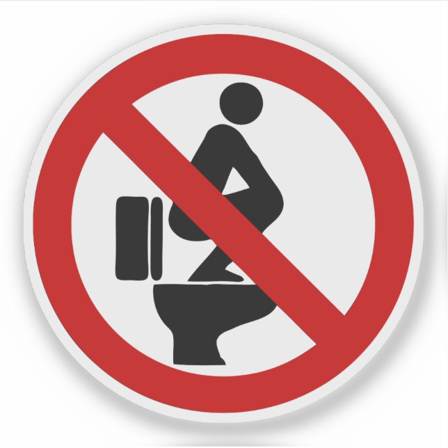 Funny NO Feed on Seat ⚠ Thai ⚠ Aufkleber (Vorderseite)