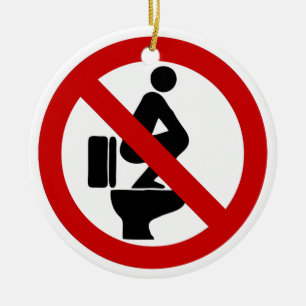 Funny NO Feed on Seat ⚠ Thai ⚠ Keramik Ornament