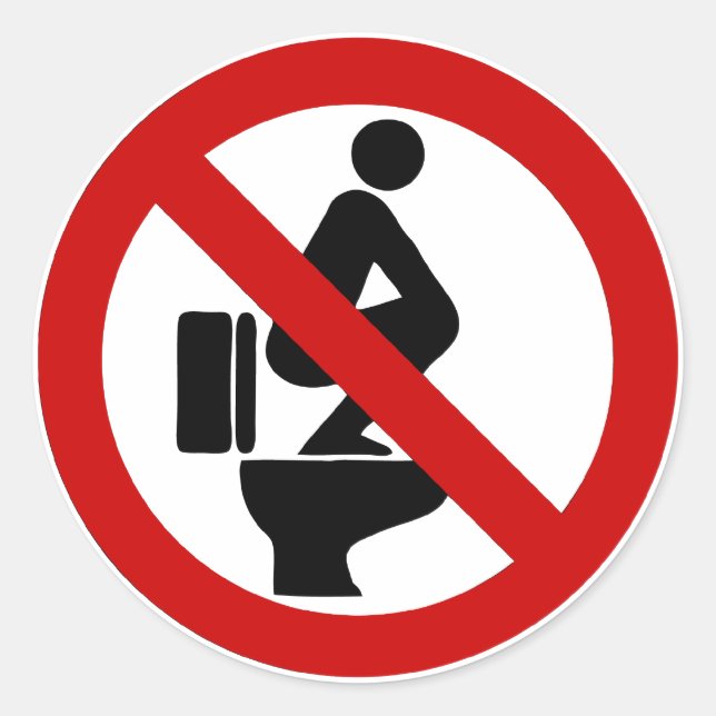 Funny NO Feed on Seat ⚠ Thai ⚠ Runder Aufkleber (Vorderseite)