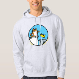Funny No Kings Cat Cartoon on a sweatshirt