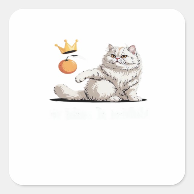 Funny No Kings In America Quadratischer Aufkleber (Vorderseite)