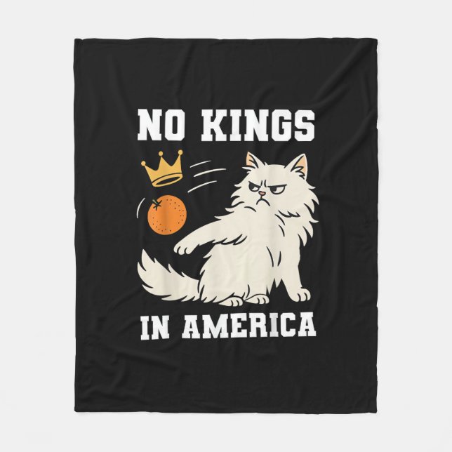 Funny No Kings In America Retro Classic Fleecedecke (Vorderseite)