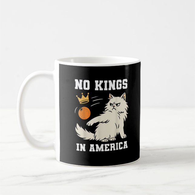 Funny No Kings in America Retro Classic Style Kaffeetasse (Links)