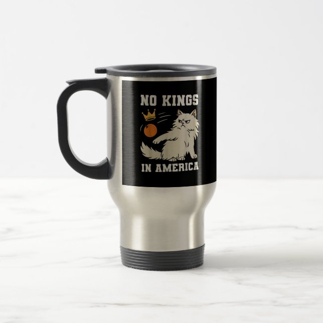 Funny No Kings in America Retro Classic Style Reisebecher (Links)
