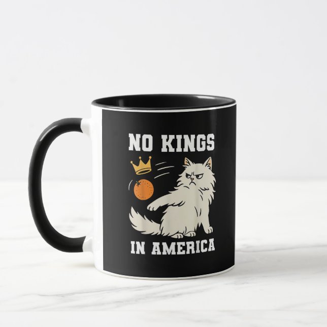 Funny No Kings in America Retro Classic Style Tasse (Links)