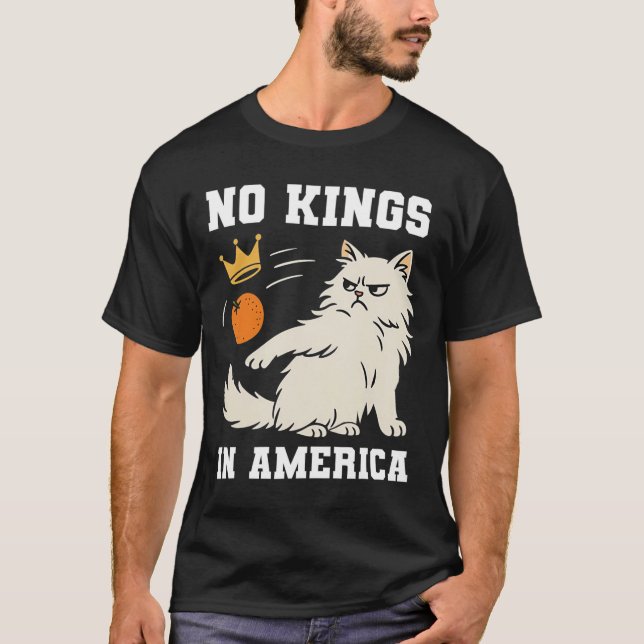 Funny No Kings in Amerika T-Shirt (Vorderseite)
