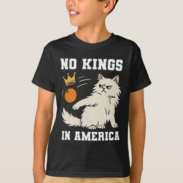 Funny No Kings in Amerika T-Shirt (Vorderseite)
