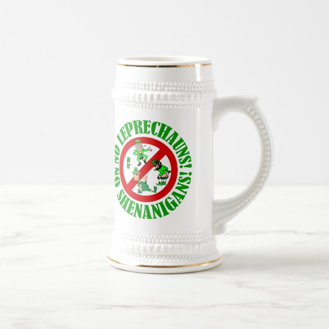 Funny no leprechauns St Patrick's Day Bierglas (Rechts)