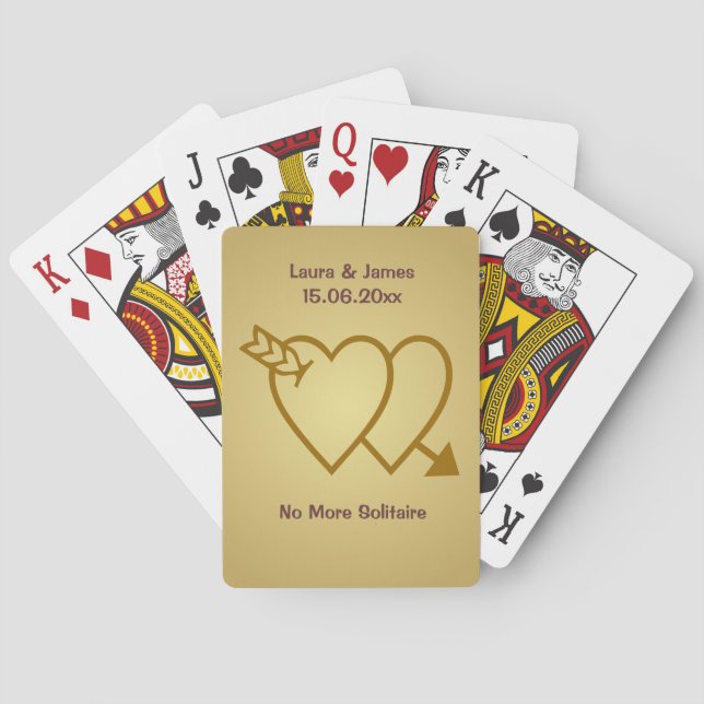 Funny No more Solitaire Wedding Hearts Card Deck Spielkarten (Rückseite)