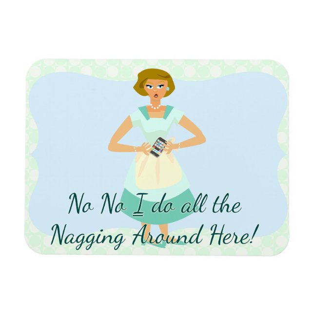 Funny no Naging Smart Phone Kitsch Art Magnet (Horizontal)
