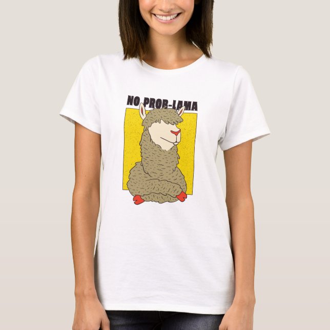 Funny No ProbLlama T-Shirt (Vorderseite)