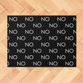 Funny NO Schwarz-weiß Introvert Minimal Fußmatte