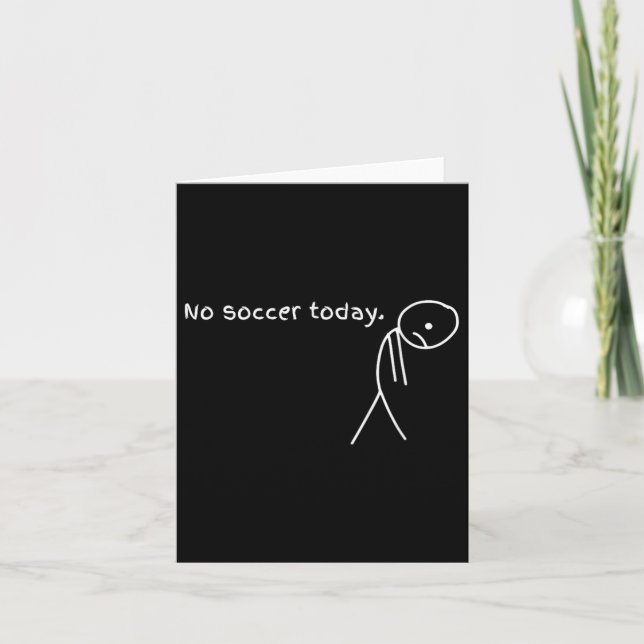 Funny no Soccer heute Karte (Vorderseite)